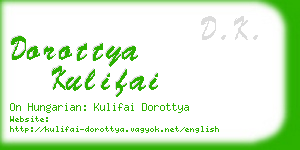 dorottya kulifai business card